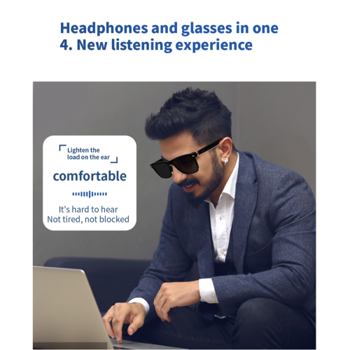 Óculos inteligentes E13 sem fio com Bluetooth 5.0, preto B 2