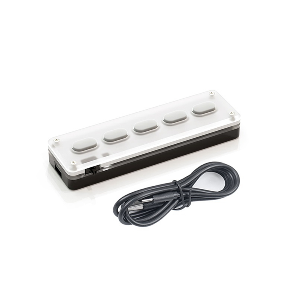 5 Keys Custom Keypad Macro Programmable Bluetooth Keyboard White 4713228658484