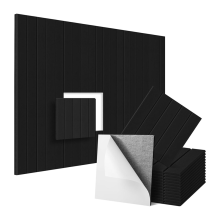 12 sztuk dźwiękoszczelnych paneli piankowych 12x12x0,4 cala, czarne