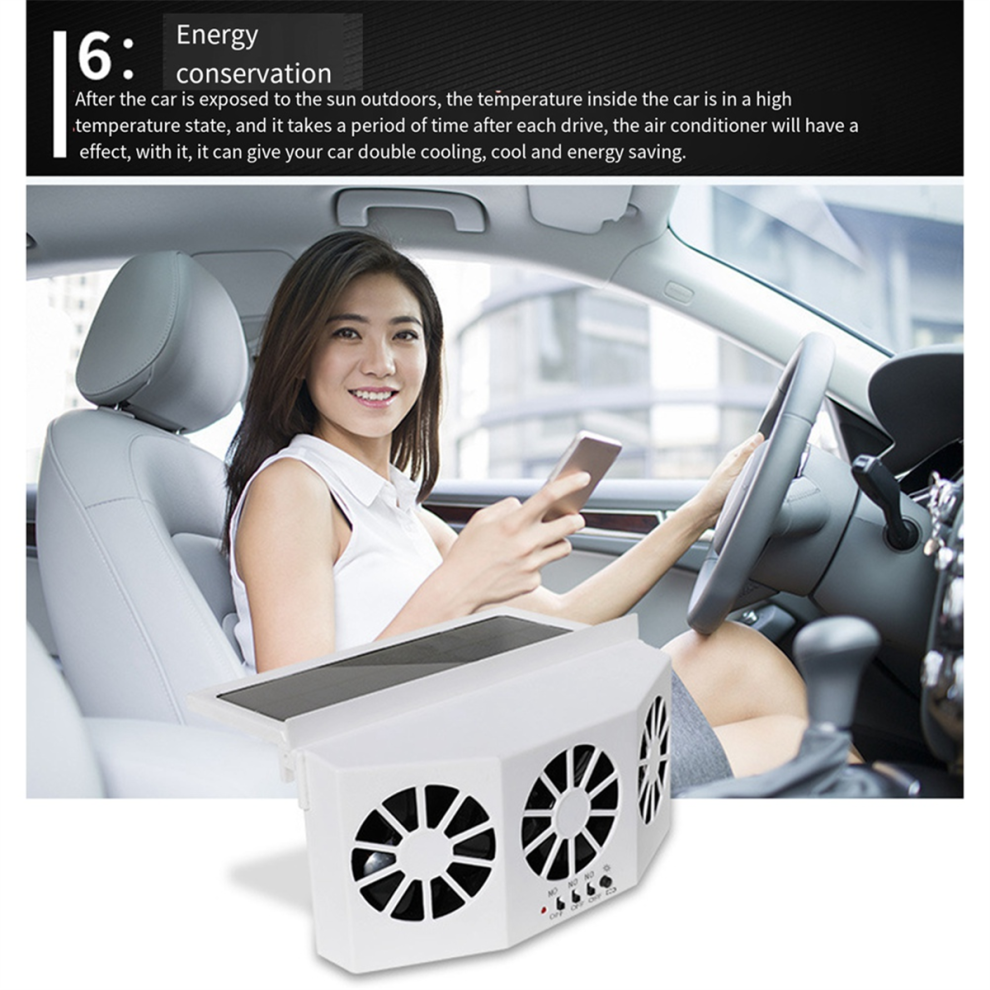 Car Ventilation Fan Solar Charging Car Fan Heater Fan For Car Black 4713228661927