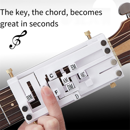 Συσκευή συγχορδίας κιθάρας Folk Classical Chord Assist One-Key για συγχορδίες, λευκή 2