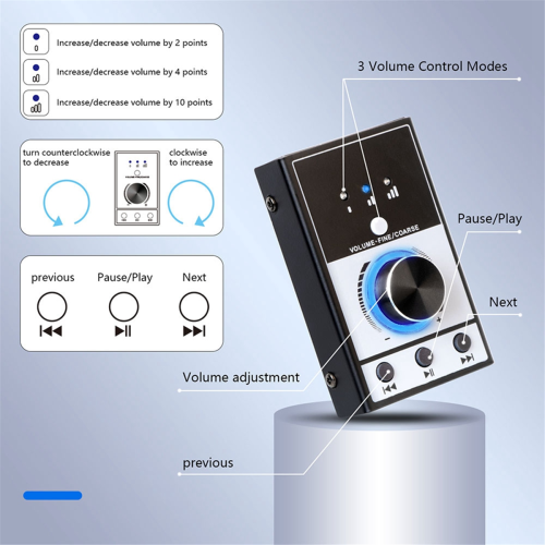 Controlador de volume multimídia para placa de som e interface de áudio para computador 2