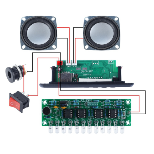 DIY Bluetooth Speaker Kit USB Mini Home Sound Amplifier(Black) 1