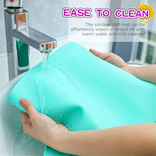 3-Pack Silicone Mats for Crafts, Raised Side Silicone Painting Mats 1