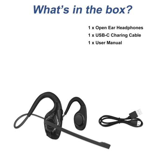 Bluetooth-headset met microfoon, open-ear hoofdtelefoon 1
