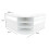 Comptoir de Vente Verouillable MDF Blanc LED Ensemble Harmonia B1200 C1200 LM60 4