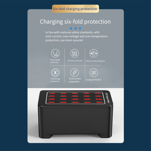 20 Ports HUB 100W Universal Wall Fast Charging Station Dock EU Plug 2