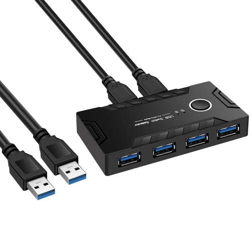 Conmutador USB 3.0 Para 2 PCs | Comparte Teclado, Ratón Y Disco Duro Con Un Botón | KVM Switch Tipo C Y USB
