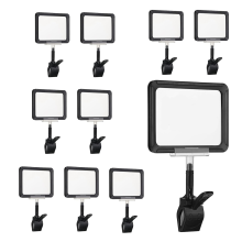 Conjunto de 10 Presilhas Giratórias para Sinalização com Prendedor de Etiquetas e Grampos para Fixação de Placas