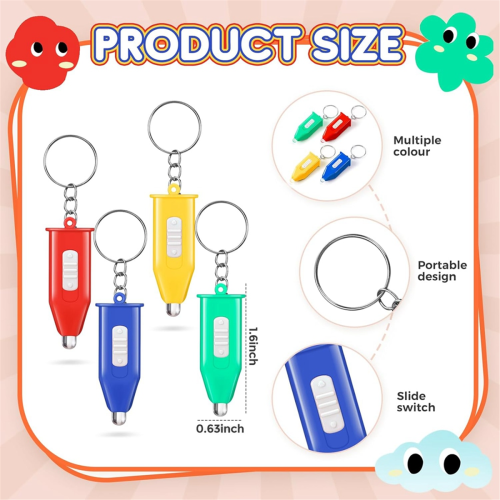 100 Pcs Mini Keychain Flashlight LED Flashlight Keychain 1