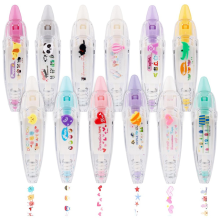 12Pcs Decor Tape Pen, Type Decorative Pen Correction Tape Pen