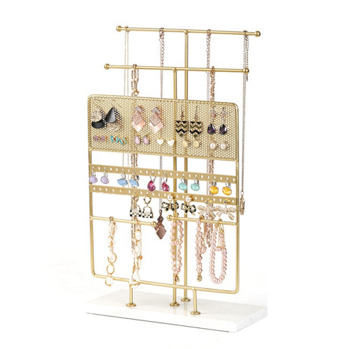 7-laags groot sieradenrek met marmeren voet en gouden armband on OnBuy