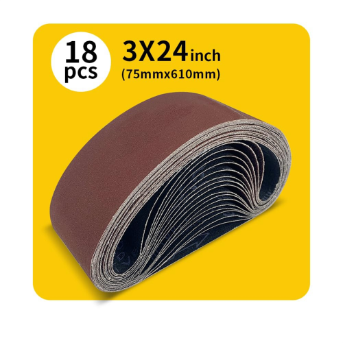 Conjunto de 18 peças de lixas de cinta multiuso de 3 x 24 polegadas 2