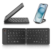 Kabellose Tastatur (Synchronisierung mit bis zu 3 Geräten), für Android, Schwarz