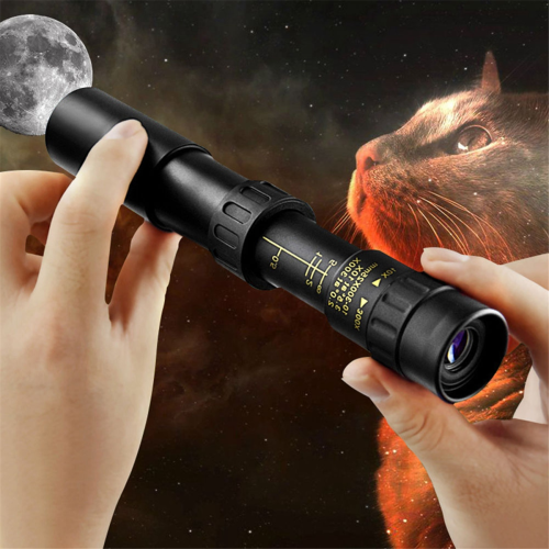 Μεταλλικό τηλεσκόπιο μονού σωλήνα 10-300X25 Zoom HD, φορητό μεγάλης εμβέλειας 2