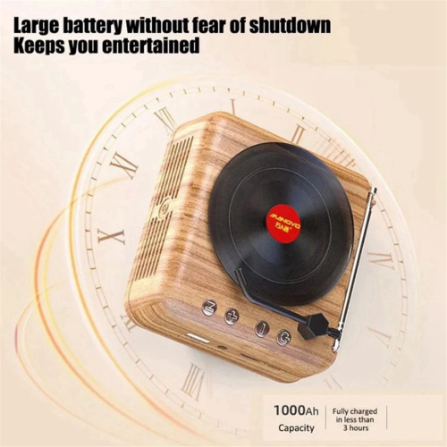 Głośnik gramofonowy MANOVO USB Bluetooth V5.0 Stereo, czarny 1