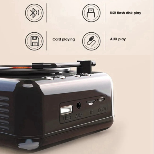 Głośnik gramofonowy MANOVO USB Bluetooth V5.0 Stereo, czarny 2