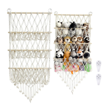 Rede de madeira de 3 camadas para brinquedos de pelúcia, rede para animais de pelúcia ou rede de descanso.