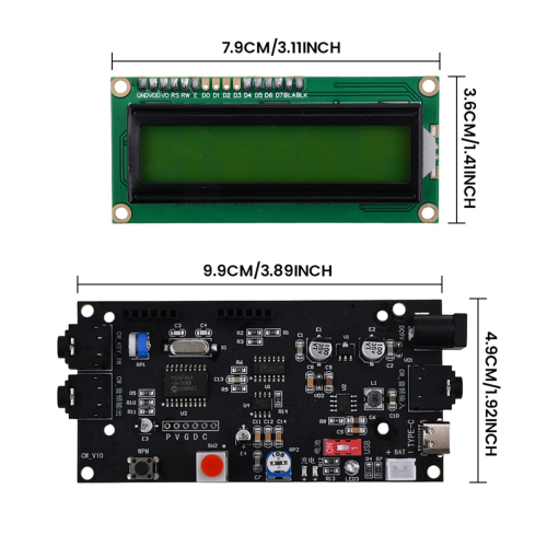Dekoder radiowy Morse'a DC 5-12V 500mA Dekoder CW Czytnik kodu Morse'a 2