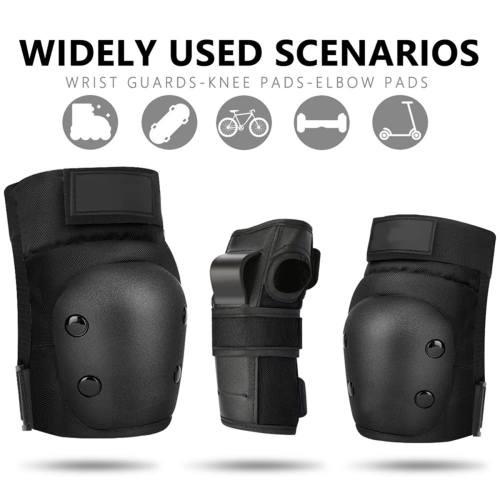 6Pcs Adult/Youth Knee Pads Elbow Pads Wrist Guards L 2