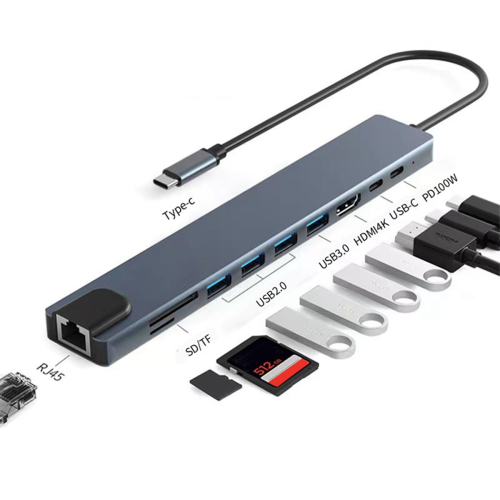 10-in-1 USB C-dockingstation USB HUB Type C-splitter 1