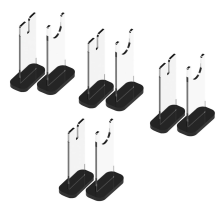 Conjunto de 4 Suportes para Facas, Porta-Facas de Acrílico para Colecionadores com Base Preta