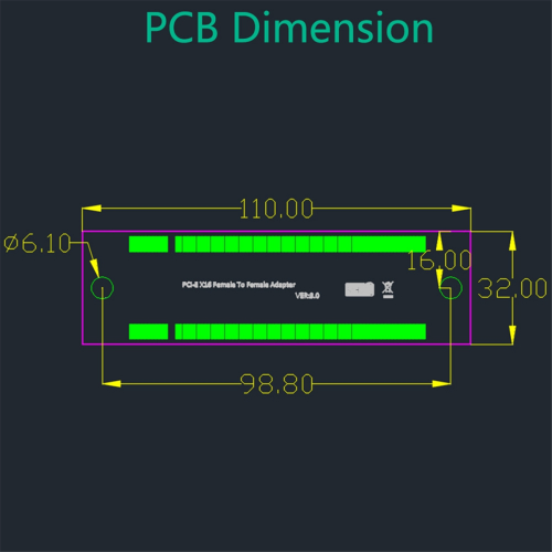 Adaptador PCI-E X16 hembra a hembra, placa elevadora extensora 2