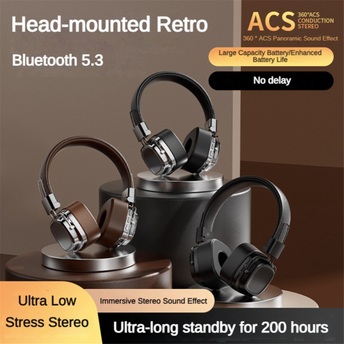 Bluetooth5.3 Wireless Headphones Touch Control Type C Earphones,C 1