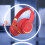 (Red) Headset Wireless Bluetooth Headset Folding Talking Gaming Headset 7