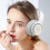 (White) Headset Wireless Bluetooth Headset Folding Talking Gaming Headset 6