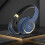 (Blue) Headset Wireless Bluetooth Headset Folding Talking Gaming Headset 1