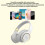 (White) Headset Wireless Bluetooth Headset Folding Talking Gaming Headset 4