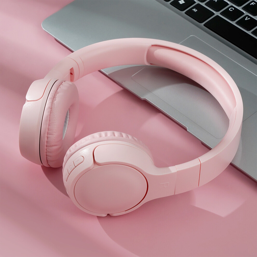 (Pink) Bluetooth Headphones Over-Ear, Wireless Headphones With Microphone, Hifi Stereo Foldable Headset For Cellphone & Pc Pink 6903262245629