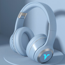 (Blue) Dazzling Bluetooth Headset Universal Radio Gaming Headset