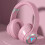 (Pink) Dazzling Bluetooth Headset Universal Radio Gaming Headset 1