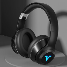 (Black) Dazzling Bluetooth Headset Universal Radio Gaming Headset