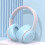 (Blue) Gradient Bluetooth Headset Headset Wireless Game Gift Headset Foldable Headset Gift 1
