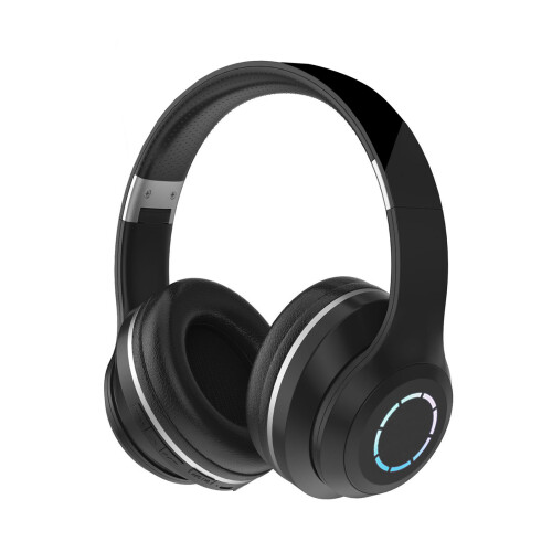 (Black) Gradient Bluetooth Headset Headset Wireless Game Gift Headset Foldable Headset Gift