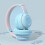 (Blue) Gradient Bluetooth Headset Headset Wireless Game Gift Headset Foldable Headset Gift 5
