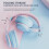 (Blue) Gradient Bluetooth Headset Headset Wireless Game Gift Headset Foldable Headset Gift 7