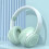 (Green) Gradient Bluetooth Headset Headset Wireless Game Gift Headset Foldable Headset Gift 1