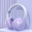 (Purple) Gradient Bluetooth Headset Headset Wireless Game Gift Headset Foldable Headset Gift 1