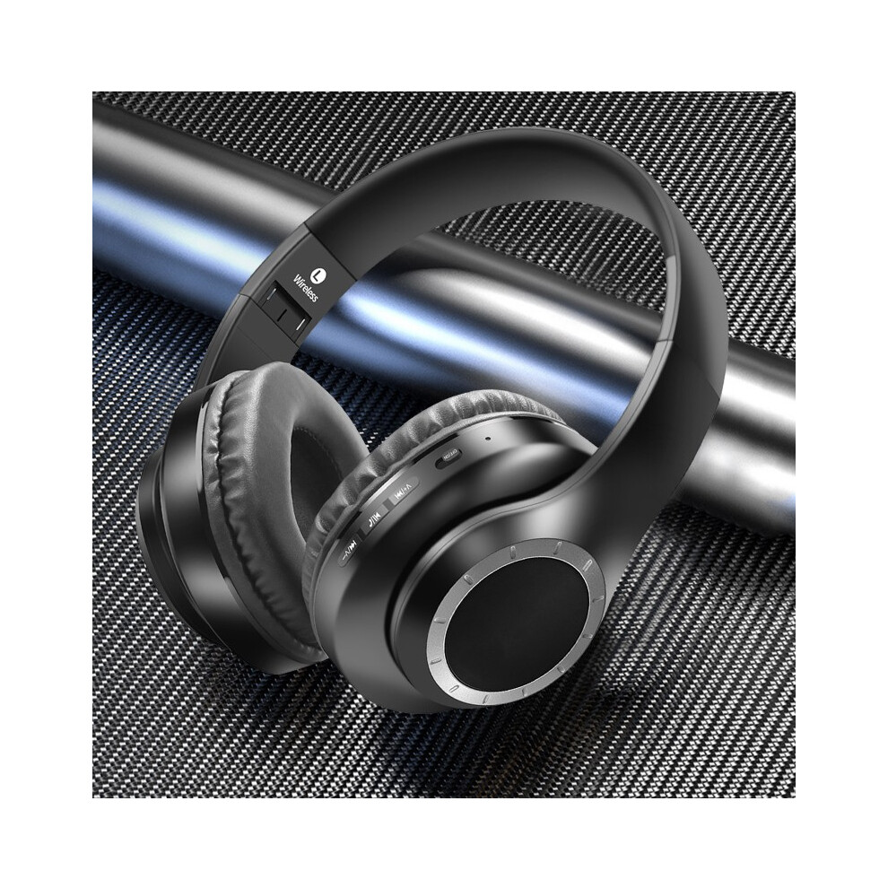 (Black) Headphones Wireless Bluetooth Headset Subwoofer Bluetooth 5.3 Mobile Computer Game Sports Game Headphones Black 6903262245957
