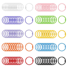 100 Stück bunte Buchbinderringe für lose Blätter – 3 cm Metall