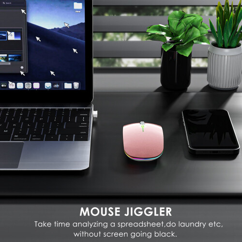 Mouse Jiggler Auto-Move Cursor Virtual Wireless Bluetooth Mouse- C 2