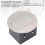 Tomacorriente de piso redondo 20A 2500W, 2 enchufes, plateado 6