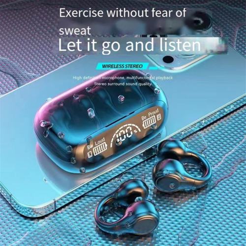 Bone Conduction Earphones Bluetooth 5.3 Wireless Fast Charging Black 2