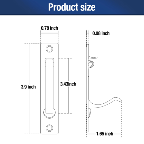 2 Pack Pocket Door Pull Solid Pocket Door Flush Edge Pull 1