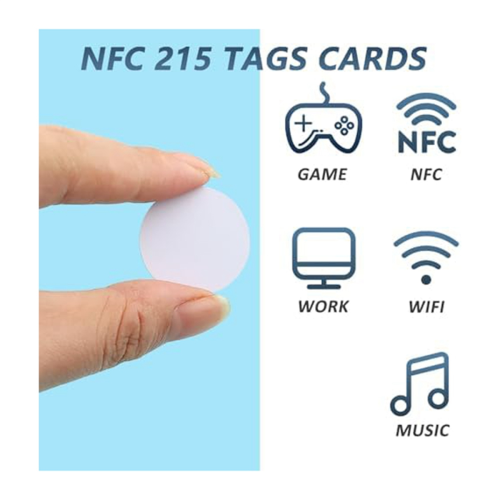 55PCS NFC Tags 215 Blank White Card Sticker Coin Card 1