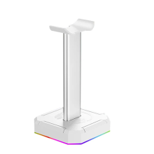 Soporte para auriculares con retroiluminación RGB, color blanco